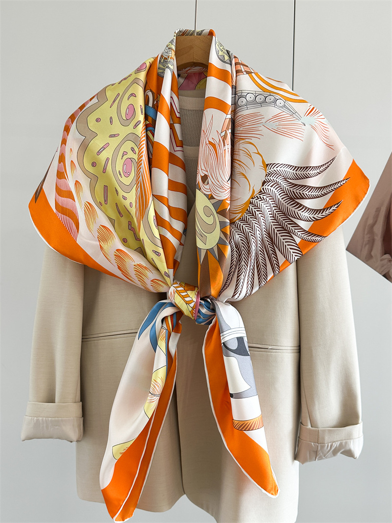 Designer Silk Scarf Women Spri - Travel Accessories Aesthetic recension och pris