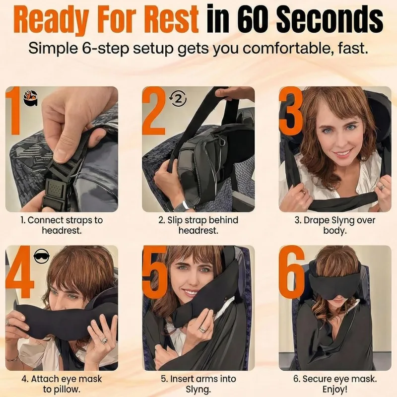 3-in-1 Airplane Sleep Support  - Travel Accessories Long Flight recension och pris