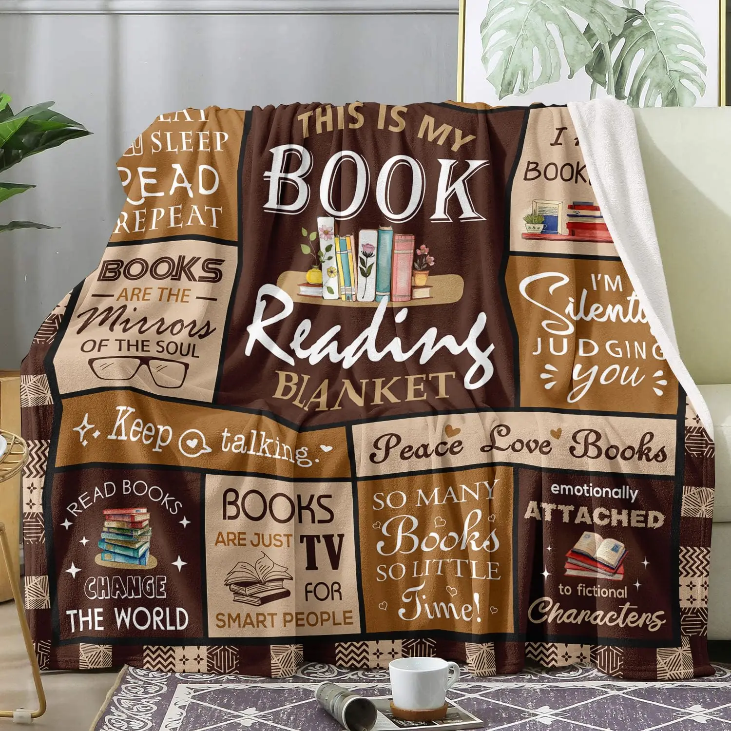 Book Lovers Gift Blanket- Best - Travel Accessories Ideas recension och pris