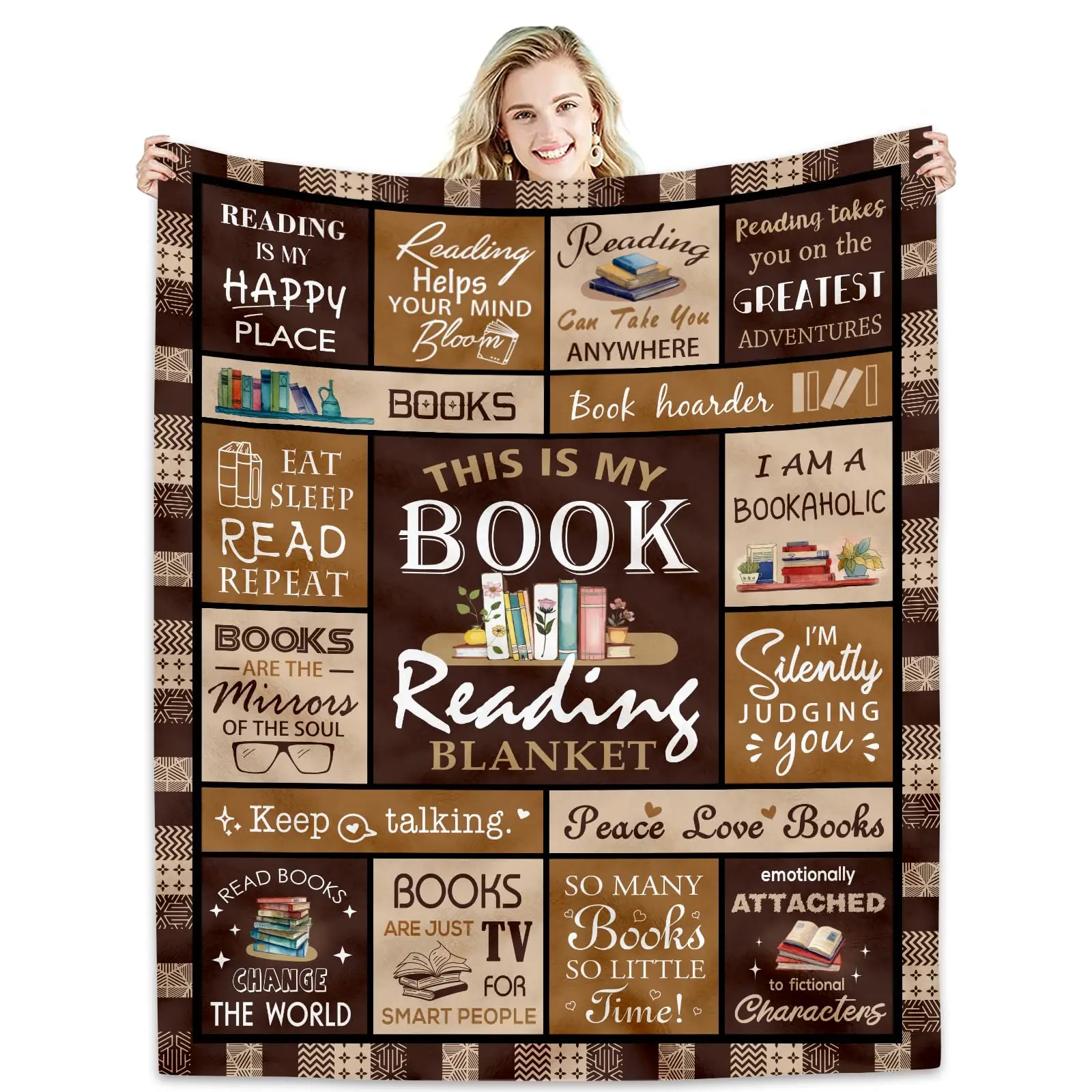 Book Lovers Gift Blanket- Best - Travel Accessories Ideas recension och pris