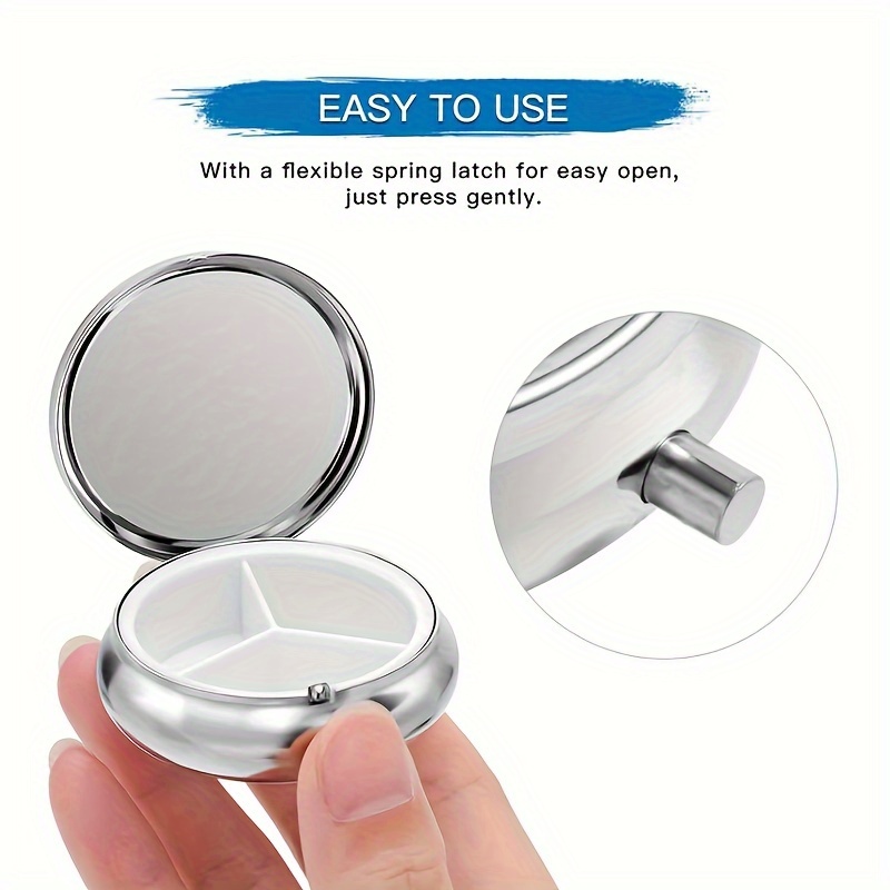 (Flat) 1pc portable round meta - Travel Accessories As Gifts recension och pris
